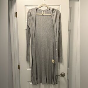 Anthropologie Needle & Pine Gray Knit Top